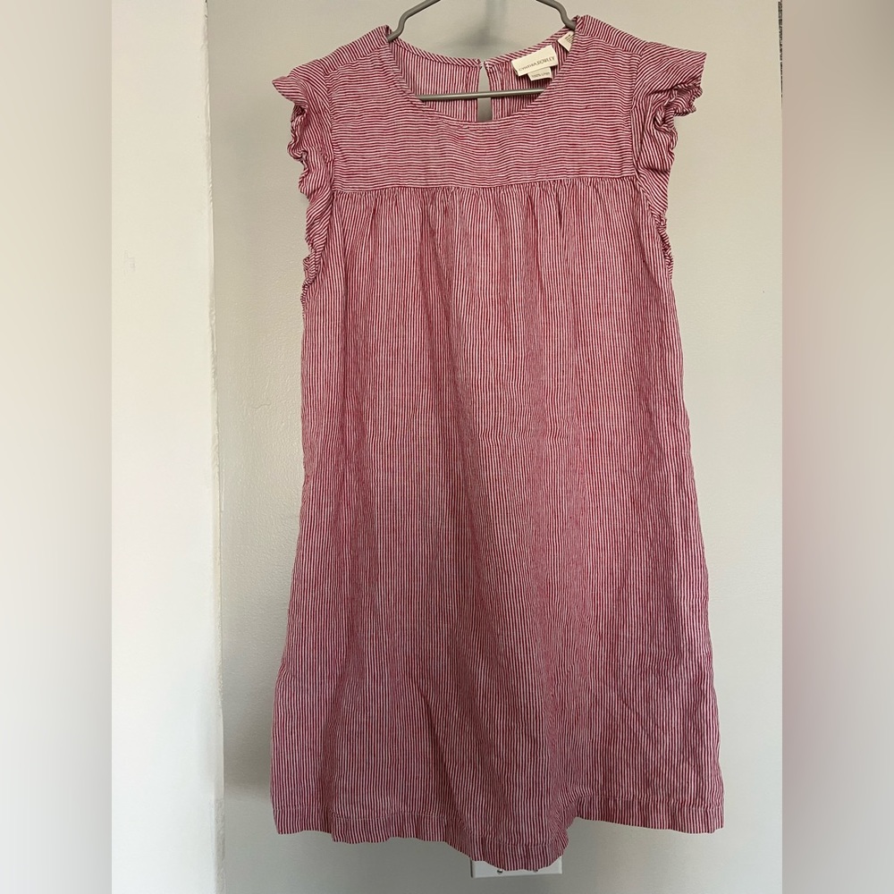 Cynthia Rowley Pink Striped Ruffle Sleeve Shift Dress